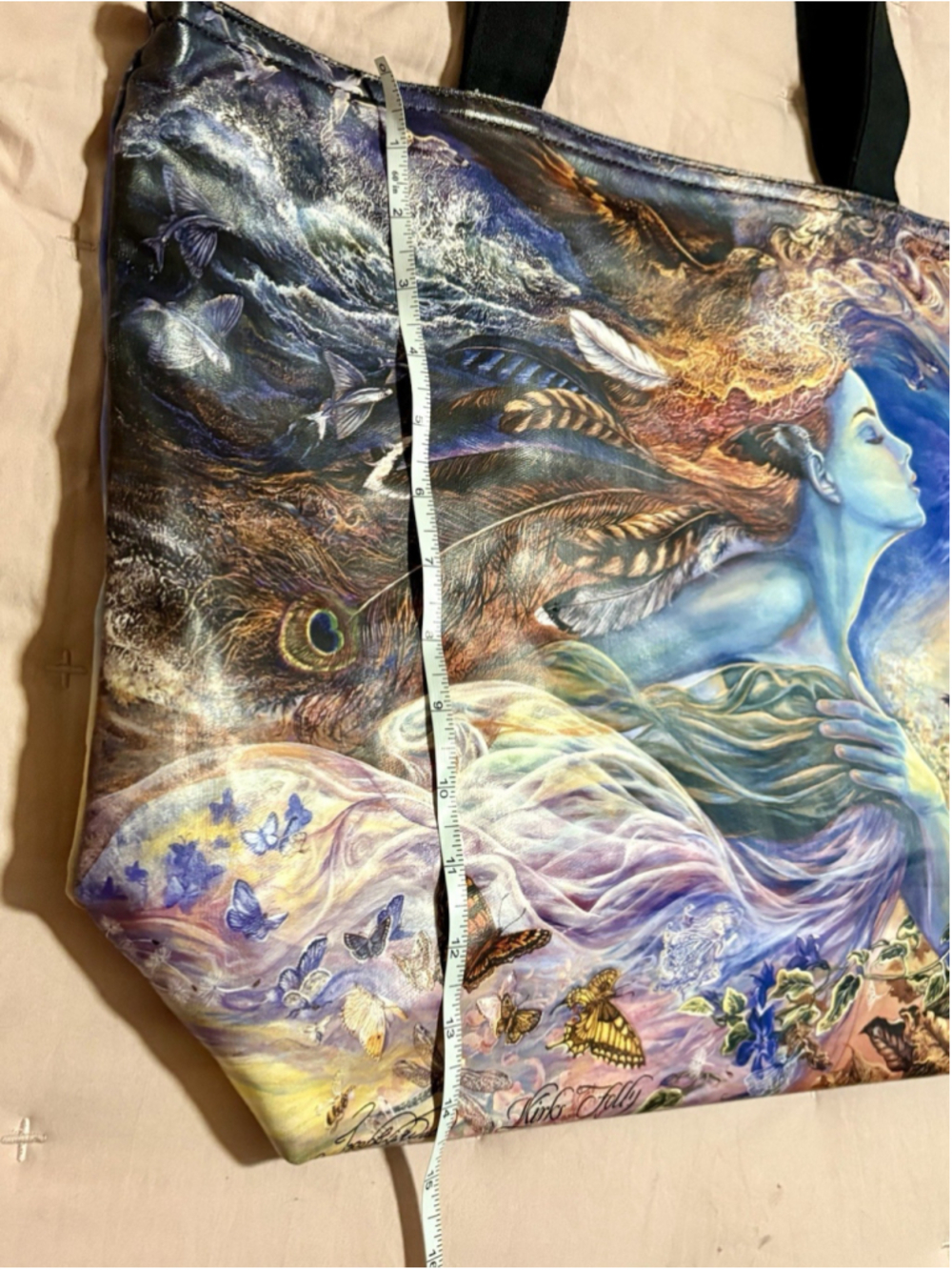 Rare Kirks Folly Josephine Wall Goddess Fairy Butterfly Large Tote Bag - Picture 4 of 12
